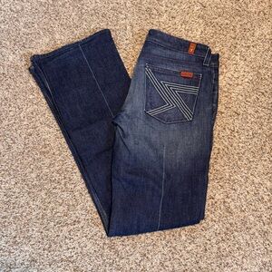 7 For All Mankind Indigo Wide Leg Jeans